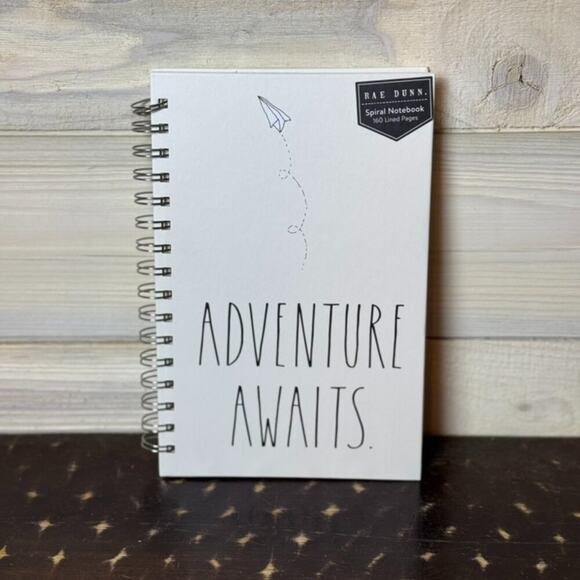 Rae Dunn Adventure Awaits Spiral Notebook - 160 Lined Pages - Picture 1 of 1